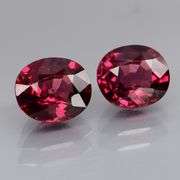 Cherry pink 2.66ct matched Rhodolite Garnet pair