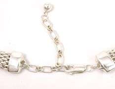 Vintage Wide Mesh Chain Necklace in Sterling Silver