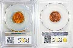 Superb Gem BU 1958P & 1958D Mint Lincoln Cents Both PCGS MS 66 Red!