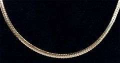 Admired Herringbone Chain Necklace In 14K Yellow Gold