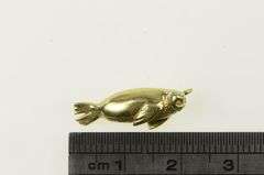 14K Yellow Gold 3D Walrus Manatee Seal Ocean Animal Charm/Pendant