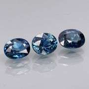 Heated only! 1.46ct top blue Sapphire trio