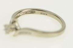 10K White Gold Vintage Classic Diamond Promise Bypass Ring