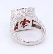 Judith Ripka Sterling Silver Red Carnelian Ring