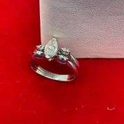 CERTIFIED 14K WHITE GOLD AND DIAMOND RING