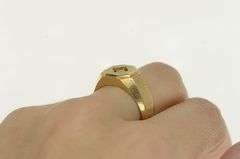 14K Yellow Gold Retro Diamond Squared Vintage Statement Ring