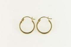 14K Yellow Gold 17mm Squared Snow Flake Hoop Earrings