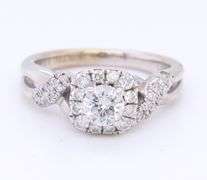 Dazzling White Gold Vera Wang Diamond Engagement Ring