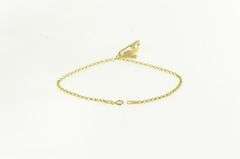 14K Yellow Gold High Heel Shoe Pump Fashion Charm Chain Bracelet