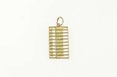 14K Yellow Gold 3D Articulated Abacus Ancient Calculator Charm/Pendant