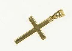 14K Yellow Gold Vintage Classic Cross Christian Faith Pendant