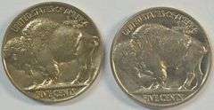 Very Choice BU 1931-S & 1934-P Buffalo Nickels. Lustrous