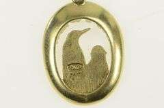 14K Yellow Gold Antarctica Penguins Arctic Circle Animal Charm/Pendant