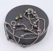 2 Set of Majorica Pearl Necklace and Stud Earrings