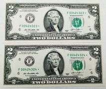 (2) Superb Crisp 2013 $2 Star Replacement Notes Atlanta-Consecutive!