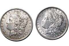 1883 O & 90 O Morgan Silver Dollars From a Near Complete Set of Morgans