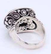 Set of Vintage 925 Sterling Silver Grey Pearl Bangle and Ring