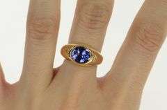 14K Yellow Gold 1.40 Ctw Ben Kho Tanzanite Diamond Ring