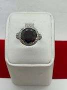 CERTIFIED 14K WHITE GOLD DIAMOND RING. 9.67 CARATS
