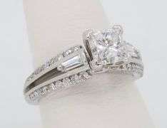 Custom 1.43CTW Princess Cut Diamond Engagement Ring