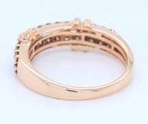 Favorite Rose Gold LeVian 0.55ctw Double Row Diamond X Band