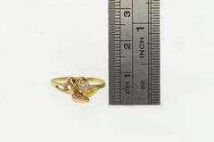 10K Yellow Gold Black Hills Leaf Diamond Vintage Statement Ring
