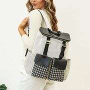 Stylish Houndstooth Diaper Backpack