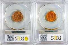 Superb Gem BU 1952D & 1952S Mint Lincoln Cents Both PCGS MS 66 Red!