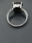 Silky 7 Cttw Black Fire Moissanite 2 Band Bridal Ring Set