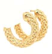 Fope Polished Luci Italian Hoop Earrings in 18K W/Paper