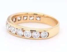 Incredible Yellow Gold 2ctw Channel Set Diamond Band