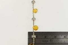 18K White Gold Marco Bicego Paradise Citrine Chain Designer Necklace