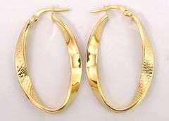 Stunning Gold Hoops In 14K Yellow Gold