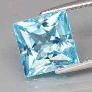 Pristine 4.88ct princess cut eye clean sky blue Topaz