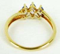 10K Tanzanite Ring with Diamond Accents, Size 6.75