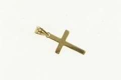 14K Yellow Gold Vintage Classic Cross Christian Faith Pendant