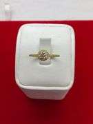 14K YELLOW GOLD AND DIAMOND RING