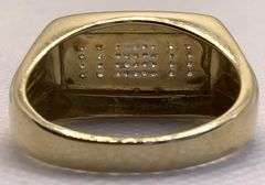 GORGEOUS 10K YELLOW GOLD MEN’S DIAMOND RING