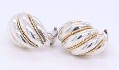 Tiffany & Co 2 Tone Shrimp Earrings