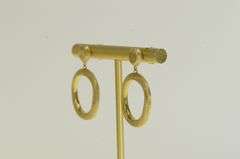 18K Yellow Gold Marco Bicego Jaipur Circle Dangle Designer Earrings