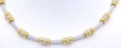 Roberto Coin 18kt White and Yellow Gold Diamond Chocker Necklace