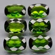 Rich forest green 3.45ct Chrome Diopside set