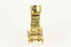 14K Yellow Gold 3D Articulated Baby Carriage Mother's Day Charm/Pendant
