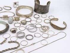 Group Lot of Vintage 925 Sterling Silver Jewelry