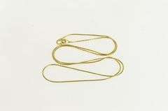 14K Yellow Gold 0.8mm Snake Link Vintage Round Chain Necklace
