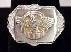 Men's Eagle Ring In Sterling Silver