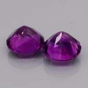 Glittering 5.35ct 9mm violet Amethyst pair