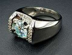 14 Kt White Gold Plate Sparkling 3 Ct Fire Moissanite Ring