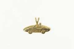 14K Yellow Gold Race Sports Car Vintage Convertible Charm/Pendant