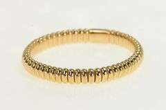 18K Rose Gold Pave Diamond 8mm Omega Chain Statement Bracelet
